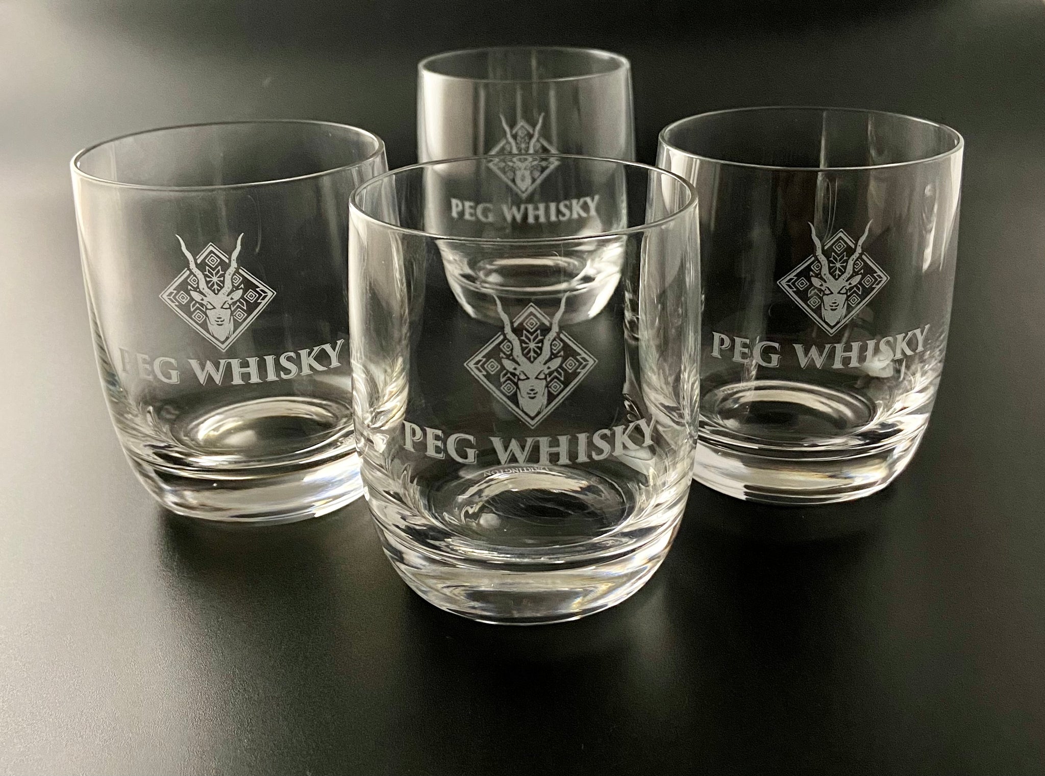 Peg Whisky Glass Tumblers (Set of 4)